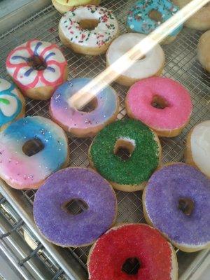 Colorful donuts. Yum!