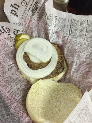 Burger with onion