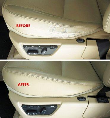 Replaced side panel of driver's seat.