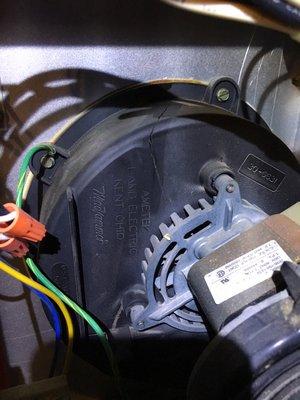 Cracked draft inducer motor