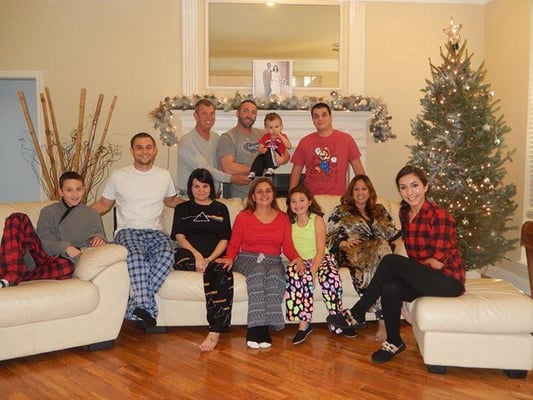 Our Family on Celebrating Christmas together.