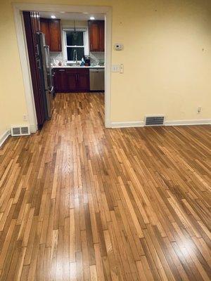 2" White Oak Strip, Natural, Lenmar Satin Oil-Based Poly