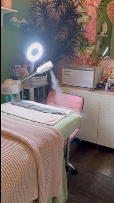 She has the cutest treatment room too