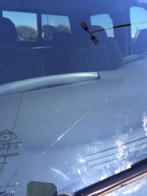 Carisma cracked my windshield and refused to pay for it