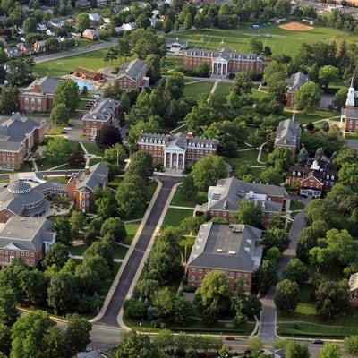 Bird's eye view of Hood College