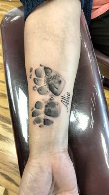 Allie's paw prints. She will always be with me.