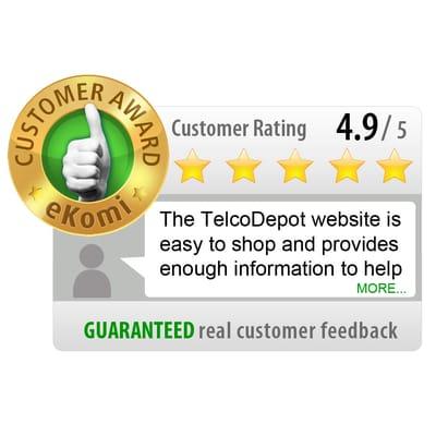 Telcodepot.com is Rated 4.9 Stars Out of 5 Stars on Ekomi with 449 reviews! Wow!