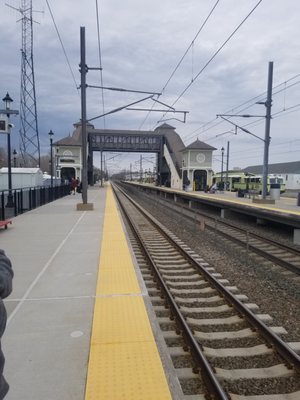 Pedestrian bridge over tracks