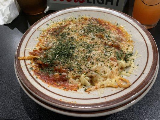 Shrimp Creole on pasta