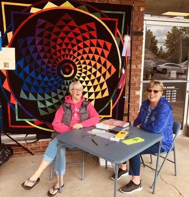 Quilt raffle during shop hop.