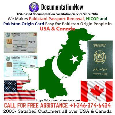 NICOP Renewal, Pakistani Passport Renewal, Pakistan Origin Card, Pakistan Visa/e-Visa