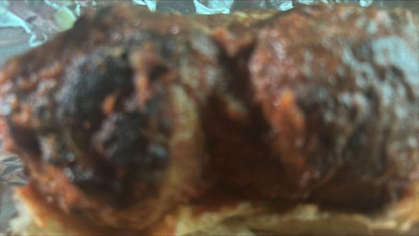 This is what my meatball Sandwich looked like when I ordered it yesterday.This place is digusting and dirty.