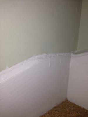 Dripping paint and poor edging work