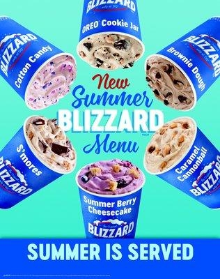 Our new summer Blizzard menu