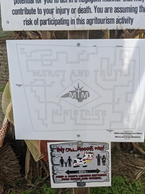 The map of the corn maze. Take a picture before heading in!