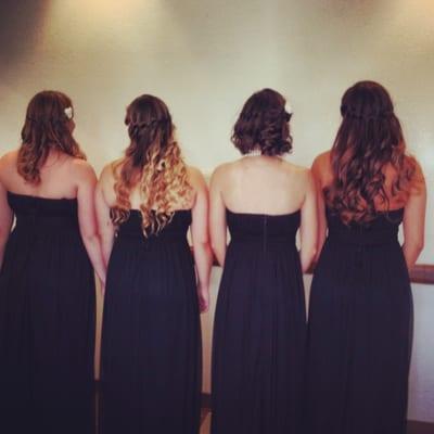 Waterfall bridesmaids updo