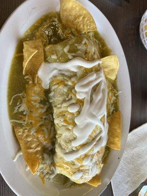 Carne asada burrito mojado