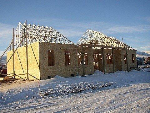 Framing up a new house