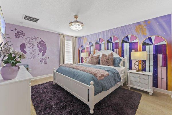 Short term rental Beauty and the Beast inspired room