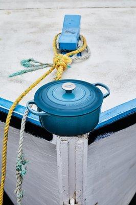 Le Cresuet Cast Iron Cookware-from freezer,stovetop,oven, or back yard fire pit.