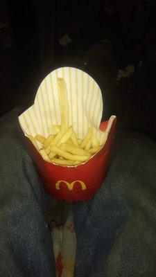 This was supposed to be a large fry .  Absolutely ridiculous!! Never will i go to this  McDonald's 7198 Pensacola blvd.