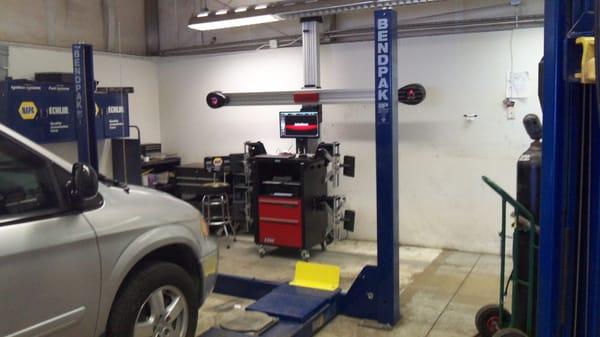 Our new Laser wheel alignment system.