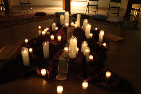 Candlelight for our Advent Music and Meditation services