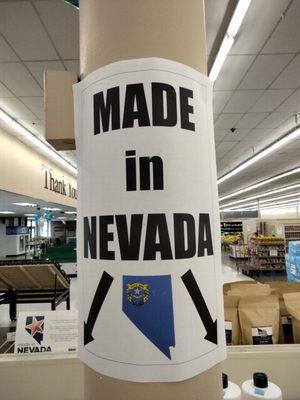 2 aisles of items MADE IN NEVADA!