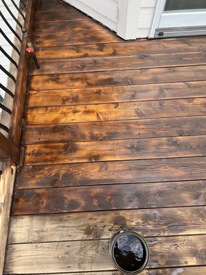 Deck staining