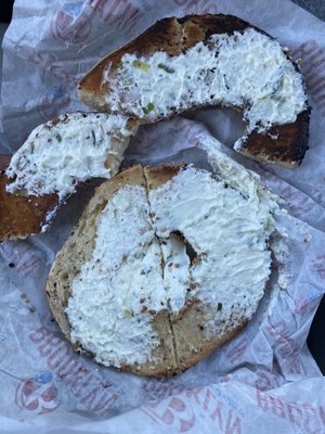 Barely any Plain Cream Cheese