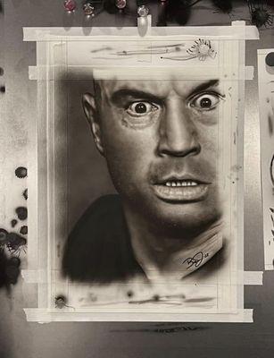 Joe Rogan airbrushed artwork by Artist Brad Newlin Jr.