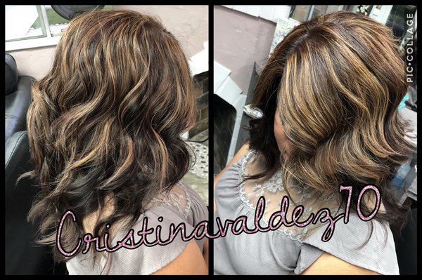 Warm toned highlights