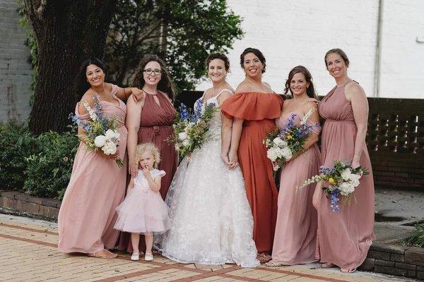 Happy Bride and her best ladies.