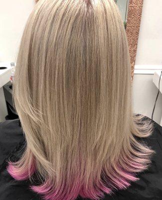 Peekaboo pink and blonde! Customizable colors available