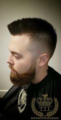 Zero Fade with a straight razor beard line up .
#leovanythebarber #TIL