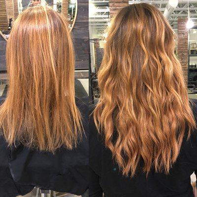 hot head hair extensions for length and volume!