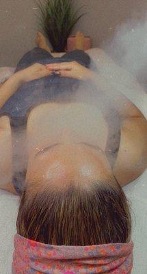 During the Deluxe facial I use steam to open your pores, properly clean your skin, while relaxing you.