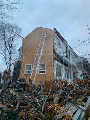 Reframing/rebuild after tree damage in Waterbury