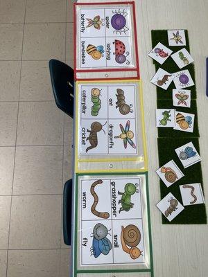 Matching activity in the Pre-Preschool: Practice & Play Program.