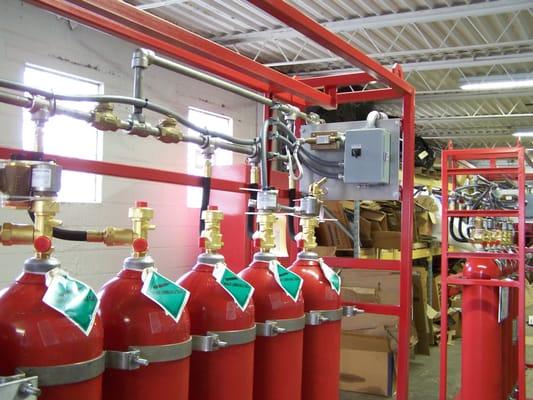 Rack Mounted CO2 Fire Suppression Packages for Three (3) Hazardous Waste Incinerator Systems