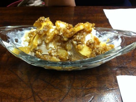 Amazing apple crisp and cinnamon icecream