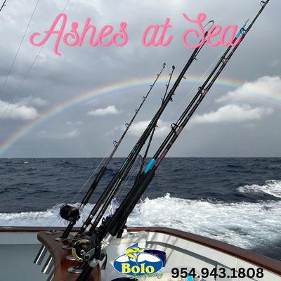 Ashes at Sea by BOLO.  The family requesting scattering of Ashes prior to fishing in the honor of their loved one.  #ashesatseabybolo