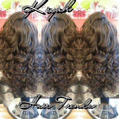 Sew in with curls