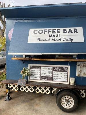 Coffee trailer located at 1135 makawao ave