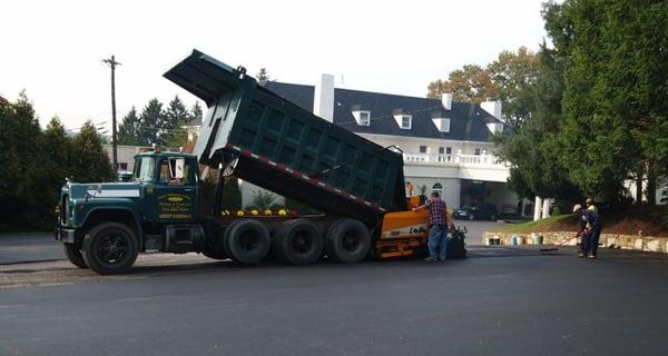 Joseph DiPalantino & Sons Paving and Concrete Contractor's crew works to improve the overall appearance of a local golf club. 267-722-8205