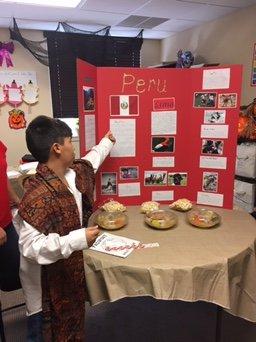 Learning and teaching each other about different countries while eating some yummy food!