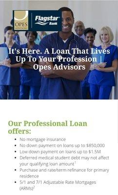 Professional Loan Program- Zero down to $850,000 with no MI Doctors, Attorneys, CPA, Nurse Practitioner, Pilot, Veterinarians