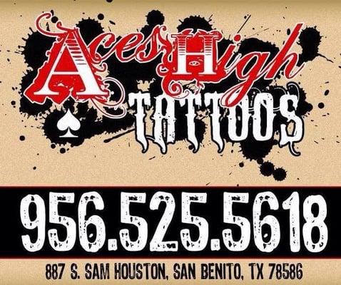 Aces High Tattoos 956-525-5618