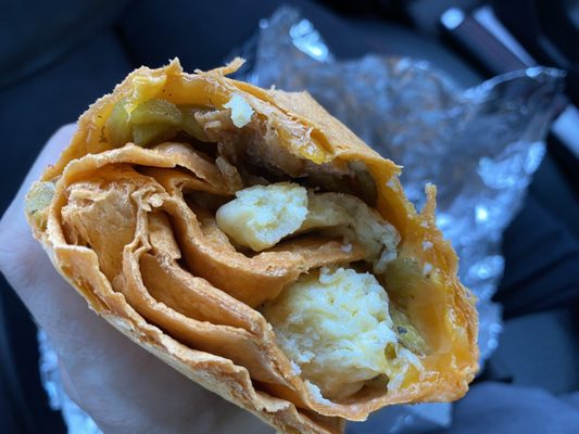 Green Chile burrito... it was A-okay 8/10/20 Stellar Coffee in Roswell, NM