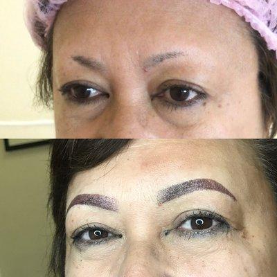 Ombre powder brows